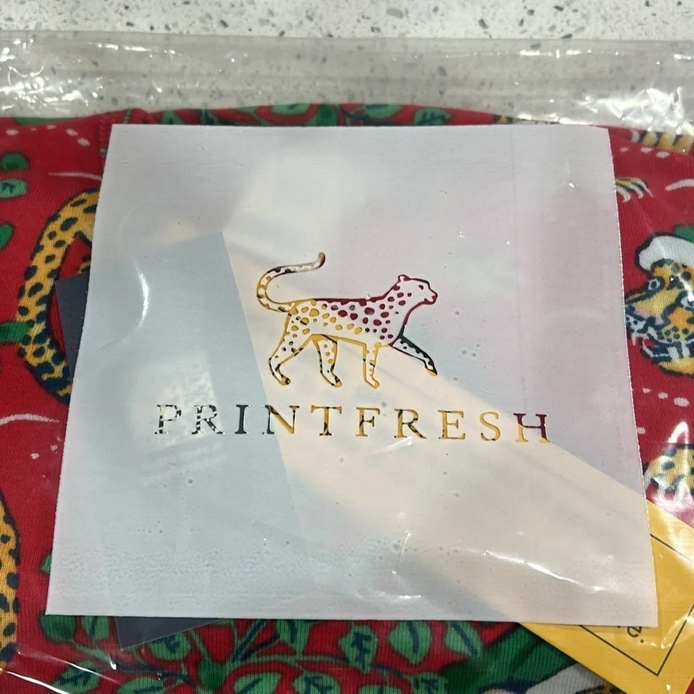 NWT PrintFresh Kids Holly Jolly Bagheera Christmas Holiday Cotton Pajama Set - 2